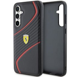 Ferrari Twist Metal Logo tok Samsung Galaxy S23 FE készülékhez (fekete)