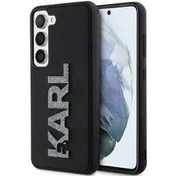 Karl Lagerfeld 3D Rubber Glitter Logo case for Samsung Galaxy S23 (fekete)