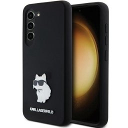 Karl Lagerfeld Silicone Choupette Metal Pin case for Samsung Galaxy S23 (fekete)