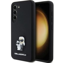 Karl Lagerfeld Silicone Karl&Choupette Metal Pin case for Samsung Galaxy S23 (fekete)