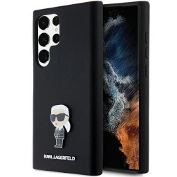Karl Lagerfeld Silicone Ikonik Metal Pin case for Samsung Galaxy S24 Ultra (fekete)