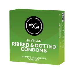 EXS Ribbed & Dotted - bordázott, pontozott óvszer (48 db)