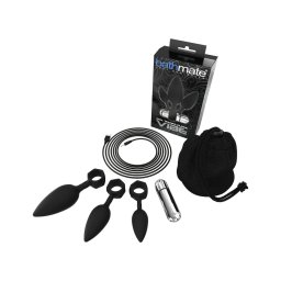 Bathmate Anal Training Plugs Vibe - vibrációs anál plug szett (fekete)