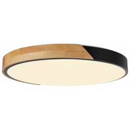 Optonica LED mennyezeti lámpa 48W CCT távirányítóval fekete-fa hatású - 12813