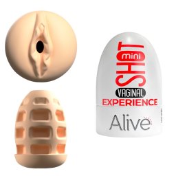 Alive - Shot mini maszturbátor vaginanyílással (világos bőrszín)