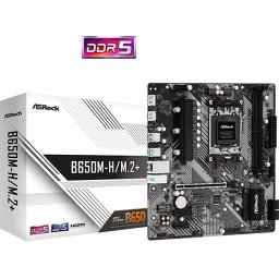 ASRock MB Sc AM5 B650M-H/M.2 , AMD B650, 2xDDR5, 1xDP, 1xHDMI, mATX, 1xHDMI, mATX