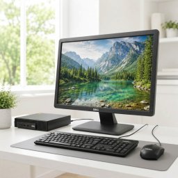 Komplett Asztali Szett Dell Optiplex 3020M Mini PC Intel Core i3-4160T/8GB/128SSD + Dell FHD Monitor + Billentyűzet és Egér