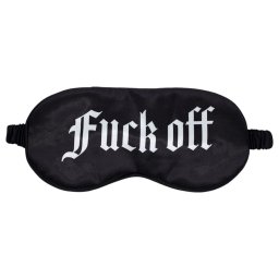 Ouch! - "Fuck Off" feliratos szatén szemmaszk (fekete)