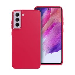 Frame Samsung Galaxy S21 FE közepesen ütésálló tok kameravédő kerettel, magenta