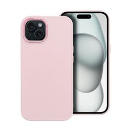 Frame iPhone 15 közepesen ütésálló tok kameravédő kerettel, rózsaszín