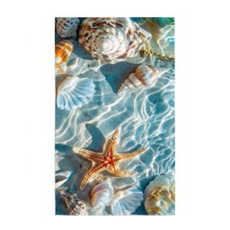 Gyorsan száradó CORALIA színes strand fürdőlepedő 70 x 140 cm, 100% mikroszál