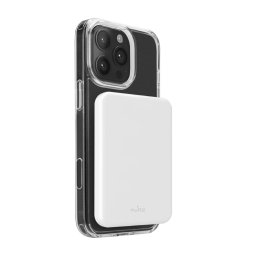 Puro Mag Plus 5000 mAh 20 W Qi2 powerbank MagSafe-kompatibilitással (fehér)