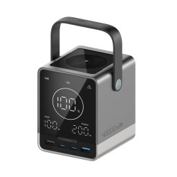 Cuktech P01CT powerbank 300 W, 40000 mAh, vezeték nélküli töltéssel, 2× USB-C + 2× USB-A (fekete)