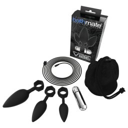 Bathmate Anal Training Plugs Vibe - vibrációs anál plug szett (fekete)