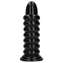 Ouch! Spiral Force - csavart anál plug (fekete) - 23,5 cm