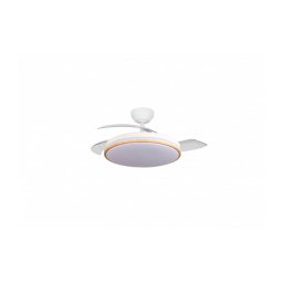 Optonica ventilátoros mennyezeti LED lámpa 30W 3CCT távirányítóval fehér-fa