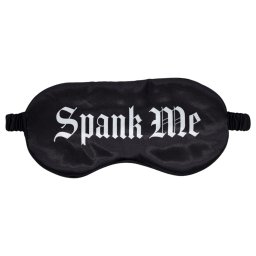 Ouch! - Spank Me" feliratos szatén szemmaszk (fekete)"