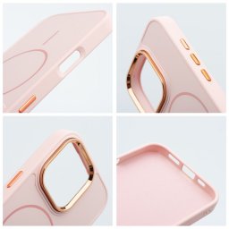 FRAME MagSafe-kompatibilis tok iPhone 13 mini - púderrózsaszín