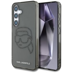 Karl Lagerfeld Rhinestones Karl Head Logo tok Samsung Galaxy S25 készülékhez – fekete