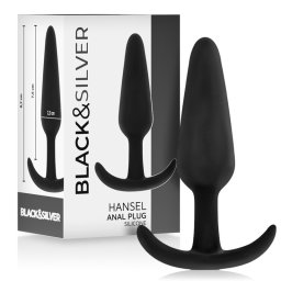 BLACK&SILVER - Hansel szilikon anlis plug kis fogantyval
