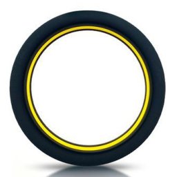 Beast Ring - prmium szilikon pniszgyr 36 mm, fekete-srga
