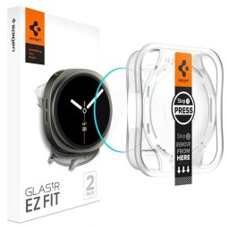 Spigen Glas.tR EZ Fit Samsung Galaxy Watch 8 / 9 (44mm) tempered kijelzővédő fólia felhelyező kerettel (2db)