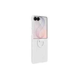 Samsung Galaxy Z Flip 8 Silicone Magnetic Cover with Ring, gyári szilikon tok gyűrűvel, fehér, EF-EF776CWE