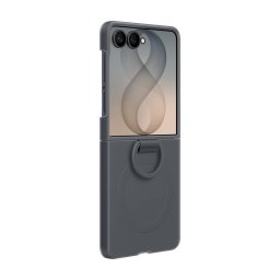 Samsung Galaxy Z Flip 8 Silicone Magnetic Cover with Ring, gyári szilikon tok gyűrűvel, fekete, EF-EF776CBE