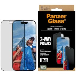 PanzerGlass Ultra-Wide Fit EasyAligner adatvédelmi üveg iPhone 17 / 16 Pro készülékhez