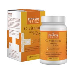 Pingvin Plusz C-vitamin 1000 mg + D3-vitamin + Cink + Csipkebogyó kivonat retard filmtabletta 100x