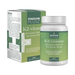 Pingvin Plusz K2-vitamin 120 μg + D3-vitamin 2200 NE + K1-vitamin 700 μg lágyzselatin kapszula 60x