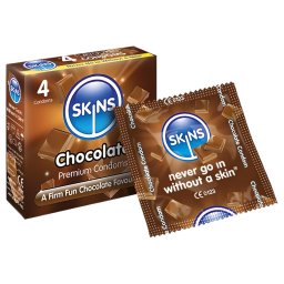 Skins - csokis óvszer (4 db)
