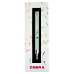 ZEBRA Golyóstoll, 0,24 mm, teleszkópos, pisztáciazöld tolltest, ZEBRA "SL-F1", kék