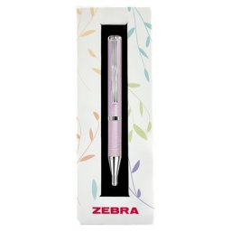ZEBRA Golyóstoll, 0,24 mm, teleszkópos, babarózsaszín tolltest, ZEBRA "SL-F1", kék