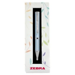 ZEBRA Golyóstoll, 0,24 mm, teleszkópos, babakék tolltest, ZEBRA "SL-F1", kék