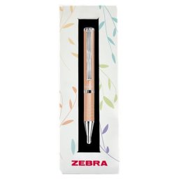ZEBRA Golyóstoll, 0,24 mm, teleszkópos, barack tolltest, ZEBRA "SL-F1", kék