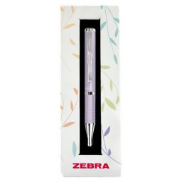 ZEBRA Golyóstoll, 0,24 mm, teleszkópos, levendula tolltest, ZEBRA "SL-F1", kék