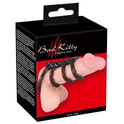 Bad Kitty Pniszgyrk stimull rd 6,5 cm fekete TPE