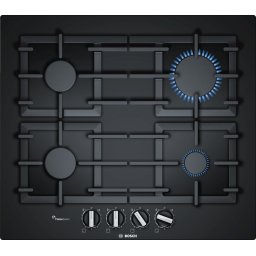 BOSCH PPP6A6B90 Serie 6, Gáz főzőlap, 60 cm, Edzett üveg, Fekete, PPP6A6B90