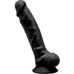 SILEXD Modell 1 – prémium fekete szilikon pénisz 17,5 cm
