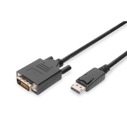 Digitus AK-340301-010-S, 1 M, DisplayPort, DVI-D, Nikkel, 1.1a, Réz