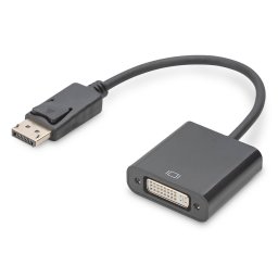 Digitus DB-340414-001-S, 0,15 M, Mini DisplayPort, DVI-I, Dugó, Aljzat, Egyenes