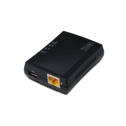Digitus DN-13020, Fekete, Adatforgalom, Link, Biztosított áramellátás, USB, Tajvan, Ethernet LAN, 10,100 Mbit/s, FTP, SMB, CIFS