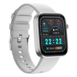 Carneo Zenith HR+ okosóra 4,65 cm IPS kijelzővel és szürke szilikon szíjjal