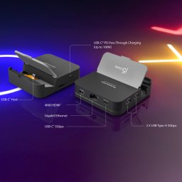 j5create JCD624-N, Univerzális, • iPhone® 16 / 15 series • Samsung® Galaxy™ Note 20 / 10 / 9 / 8 series, S25 / S24 / S23 /..., USB C-típus, Fekete, Sz...