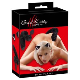 Bad Kitty Anál plug Szilikon, puhatestű, 9,3 cm fekete