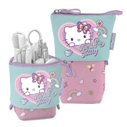 Hello Kitty bedobálós ÁLLÓ tolltartó - cipzáras