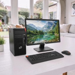 Komplett Asztali Szett Fujitsu Esprimo P958 i5-8500/8GB DDR4/256SSD+Dell FHD Monitor + Billentyűzet és Egér