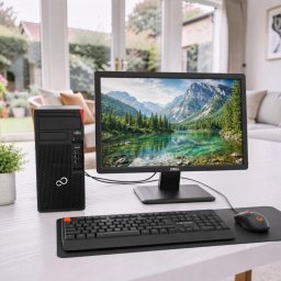 Komplett Asztali Szett Fujitsu Esprimo P958 i5-8500/16GB DDR4/256SSD+Dell FHD Monitor + Billentyűzet és Egér
