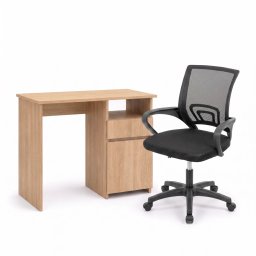 Family Pro íróasztal szett 100x50x74 cm Tivo forgószékkel sonoma tölgy-fekete
